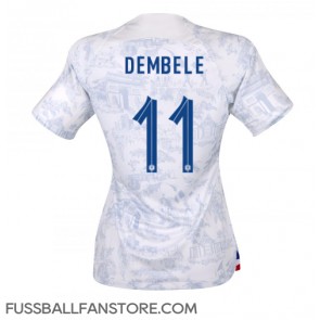 Frankreich Ousmane Dembele #11 Replik Auswärtstrikot Damen WM 2022 Kurzarm